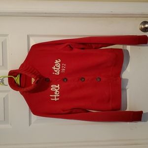 Hollister  red jacket button up front